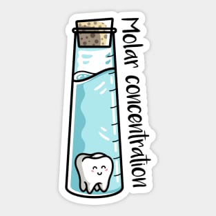 Molar Concentration Chemistry Joke Sticker